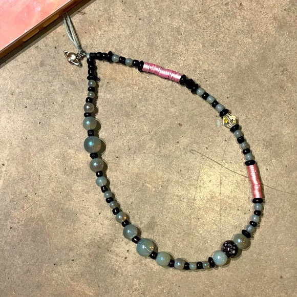 Phone String!! Beautiful Blue Shift Glass Beads & Swarovski Theme! - Picture 3 of 11